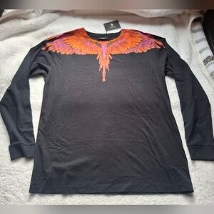 Marcelo Burlon County of Milan Men's Long Sleeve Wings Tee NWT - Size Medium